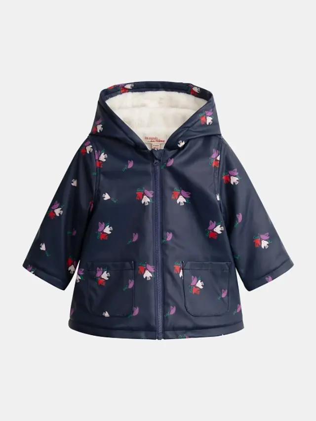 Βρεφικό Μπουφάν για Κορίτσια Cozy Birdie ΜΠΛΕ