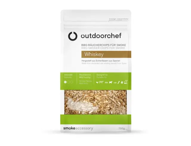 Τσιπς Ξύλου Καπνίσματος BBQ Outdoorchef - 750gr - Άρωμα Whiskey14.523.15