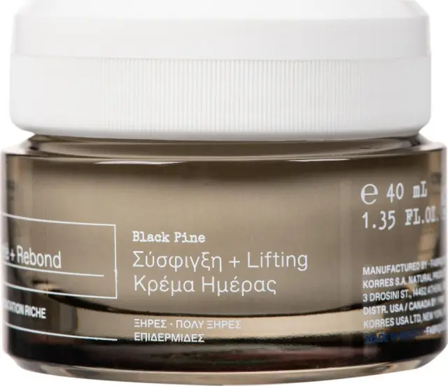 Korres Black Pine 4D Bio-Shapelift Μαύρη Πεύκη Κρέμα Hμέρας για Σύσφιξη και Lifting Ξηρές/Πολύ Ξηρές Επιδερμίδες, 40ml