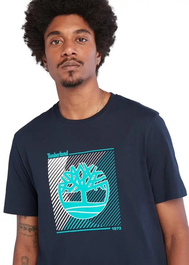 TIMBERLAND SS LOGO GRAPHIC TEE ΜΠΛΟΥΖΑ ΑΝΔΡΙΚΗ NAVY BLUE 3