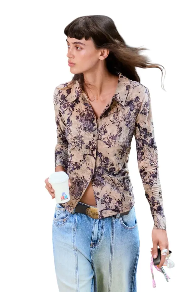 Desigual - Γυναικείo Πουκάμισο Naomi 26WWTK34-2044 Φλοράλ