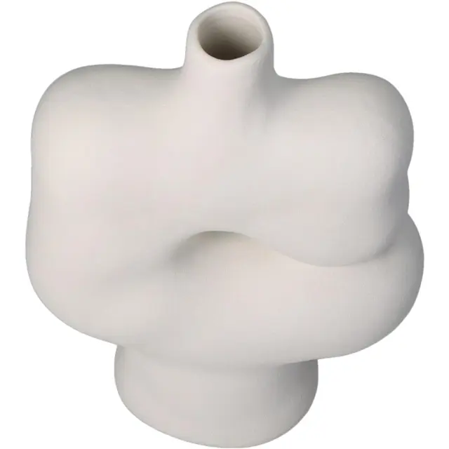 Βάζο Λευκό Κεραμικό 16.2x7.3x21.3cm 3