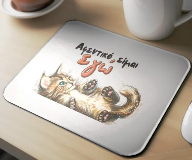 Mousepad cat A21 Διαστάσεις: 23cm(μήκος) x 20cm (ύψος) 2
