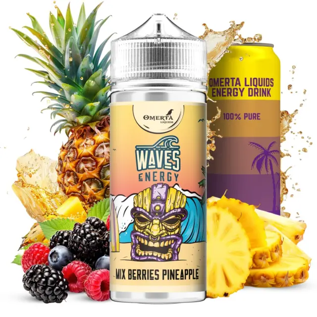 Mix Berries Pineapple 30ml (120ml) - Waves Energy by Omerta