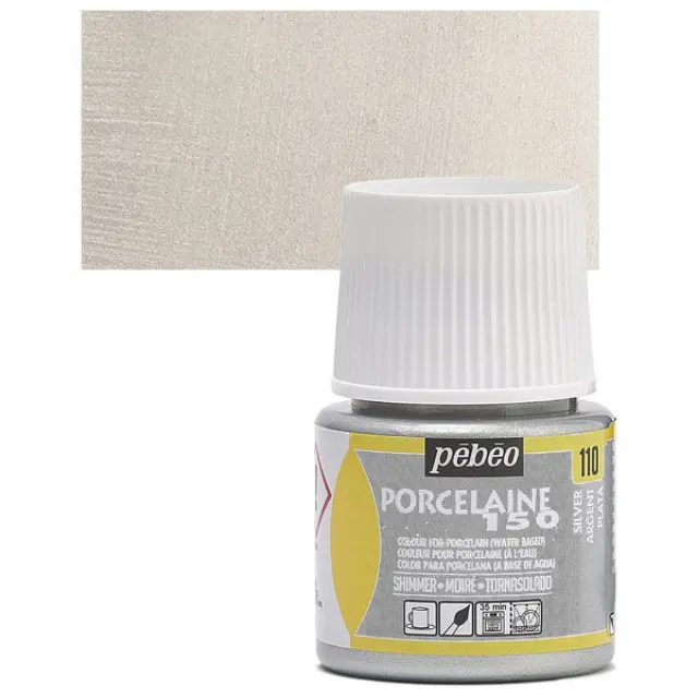 Pebeo Porcelaine 150 Σμάλτο - 110 Shimmer Silver (SH/O) - 45ml