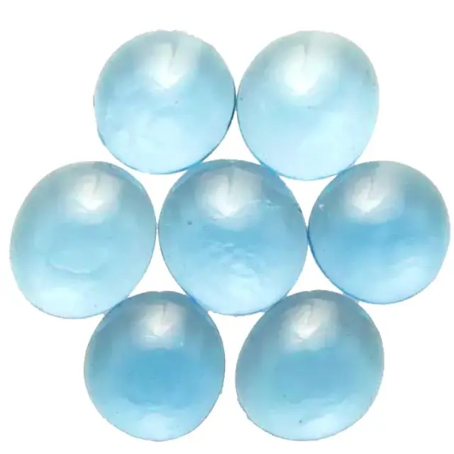 Γυάλινες Πέτρες Καμπουσόν - Light Blue - Ø15-20mm - 100gr