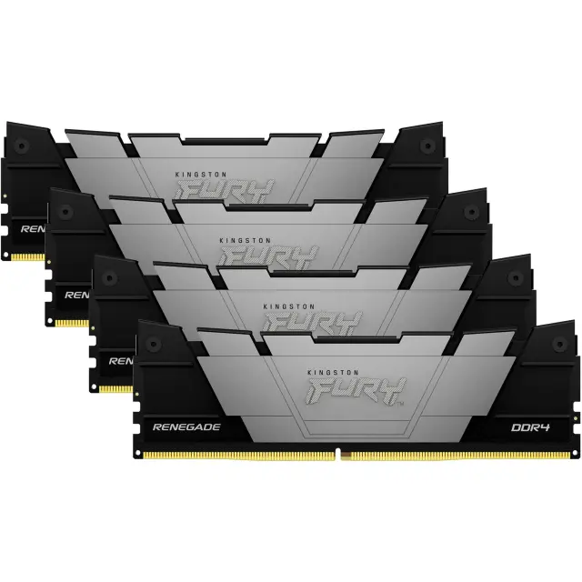 Kingston DIMM 64 GB DDR4-3600 (4x 16 GB) Quad-Kit (black, KF436C16RB12K4/64, Renegade, INTEL XMP)