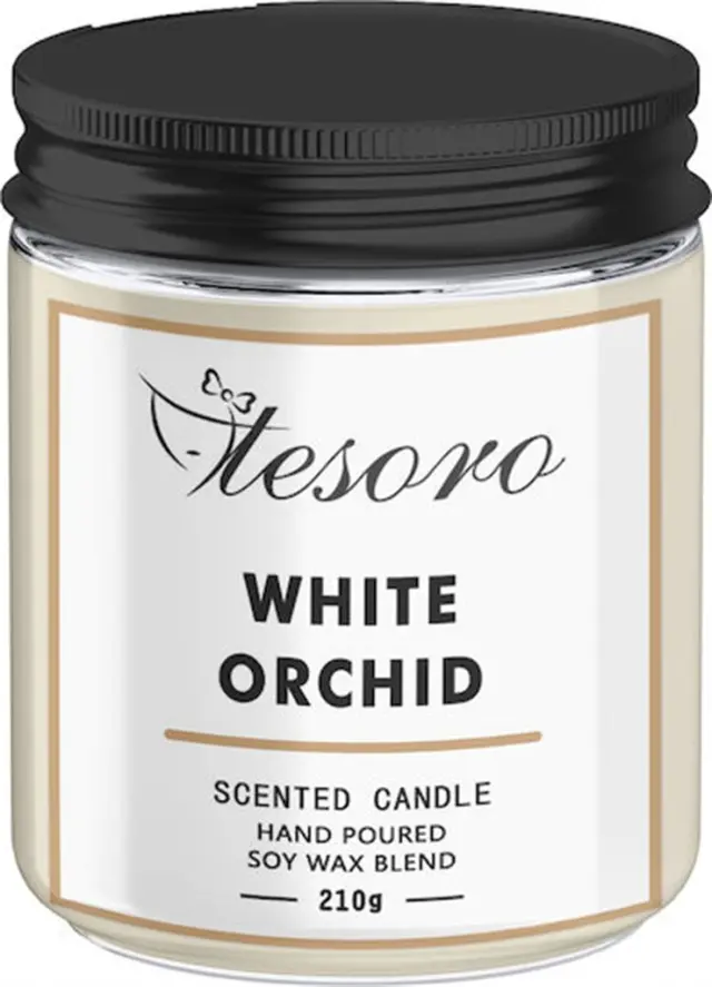 Αρωματικό Κερί σε Βάζο με Άρωμα White Orchid 210gr / 582356 (Tesoro)