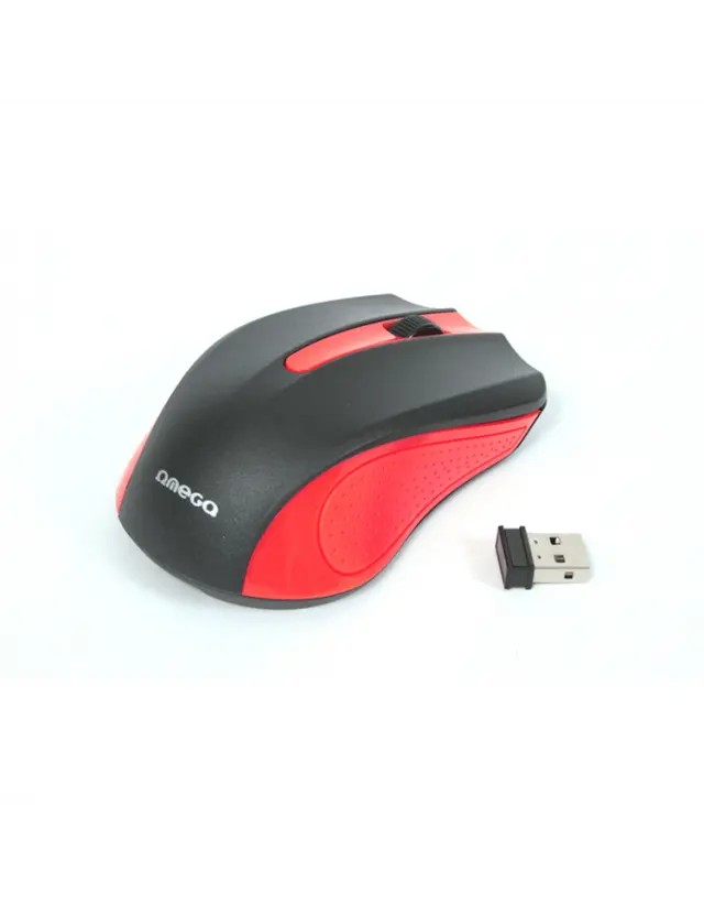 MOUSE OMEGA OM-419 ΑΣΥΡΜΑΤΟ 2,4GHz 1000DPI RED NANO USB RECEIVER [41795]