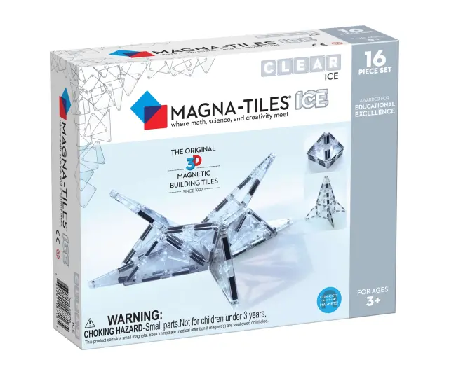 Magna-Tiles Μαγνητικό Παιχνίδι Μαγνητικά Πλακίδια ICE 16 Κομμάτια για 3+ ετών 18716