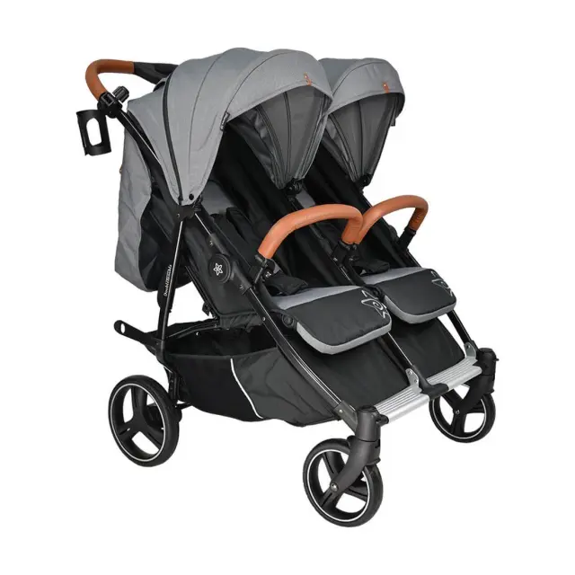 Καρότσι Bebe Stars Διδυμων Double Trouble Grey 7901-186