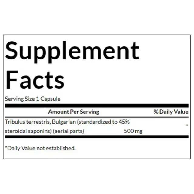Swanson Tribulus Terrestris Extract 500mg 60 Caps (087614141794) 2
