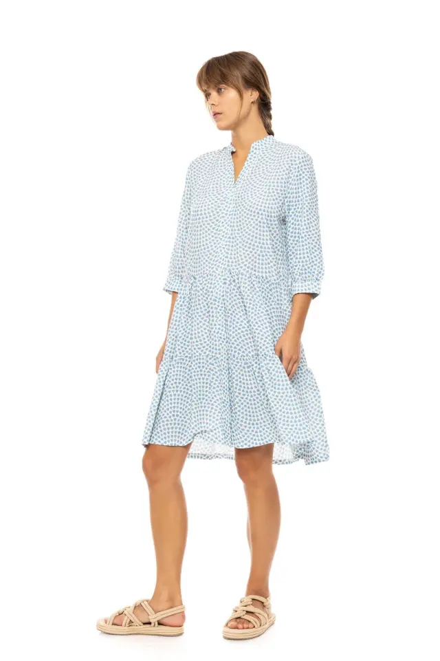 Beachwear B558 Vista Blue-Cream Pink Label 2