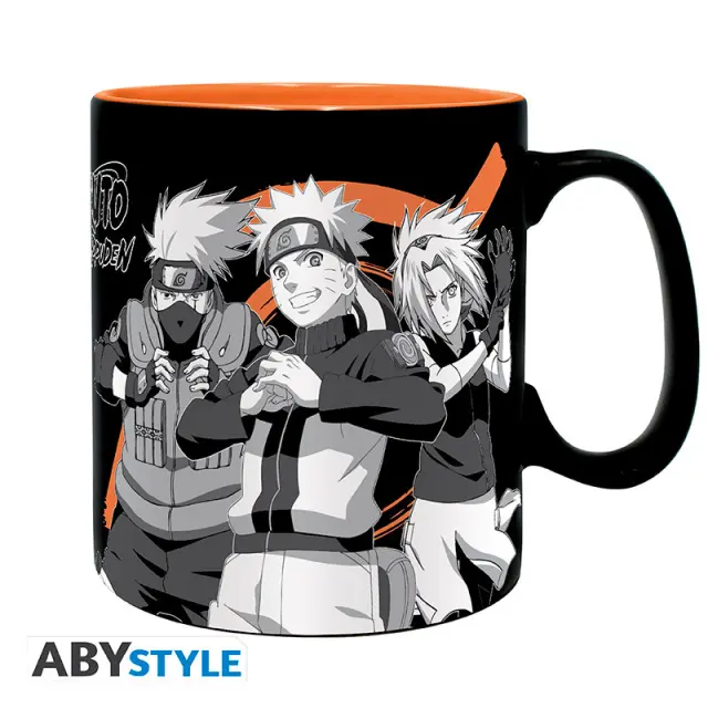 NARUTO SHIPPUDEN - Mug - 460 ml - Group black + white