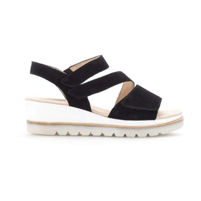 Gabor Πέδιλα Γυναικείο δέρμα/δέρμα Nubuck Μαύρο GAB/24640 17-BLACK