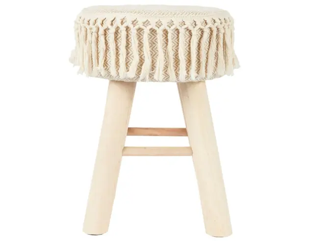 Σκαμπό Ηome Deco Factory με διαστάσεις 28x28x40cm - Απόχρωση Λευκού HD0256 3