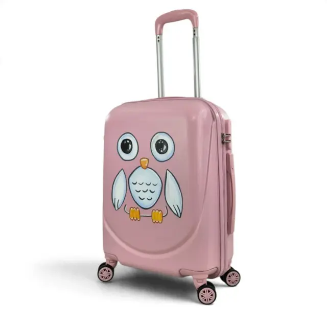 Σκληρή Παιδική Βαλίτσα Καμπίνας PLAYFULBAGS PS901-20 55x40x20cm – Γαλάζιο Κουκουβάγια 3