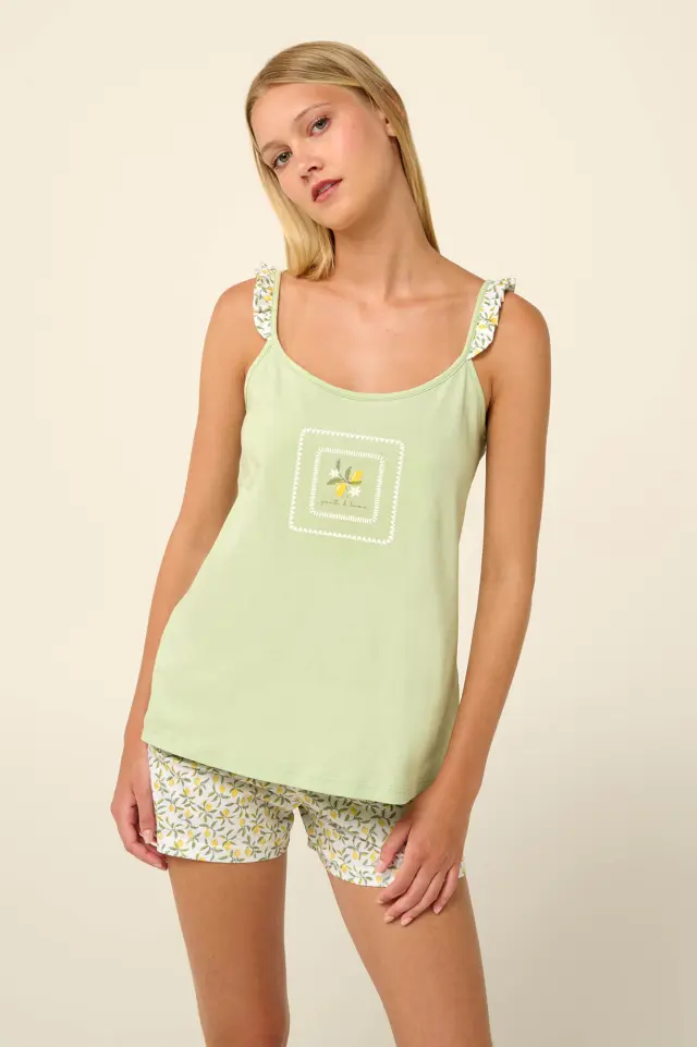 Vamp Βαμβακερό Babydoll με Δροσερά Λεμόνια Granita Di Limone - XL