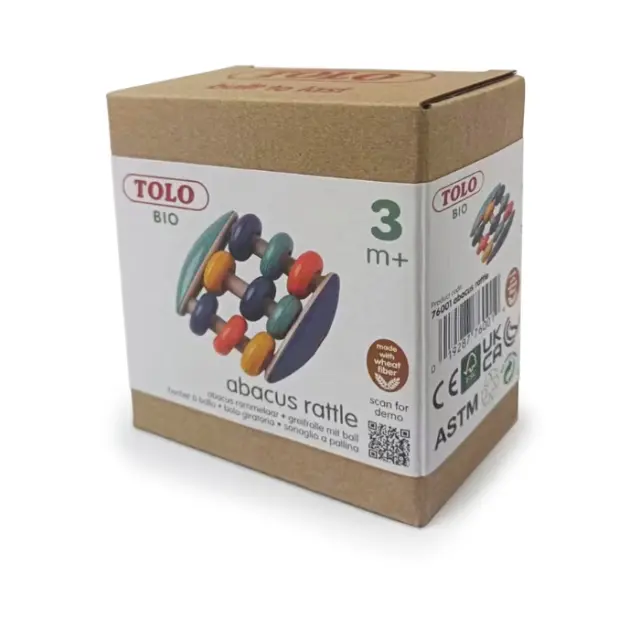Tolo Toys: Άβακας - κουδουνίστρα από βιοδιασπώμενο πλαστικό (3+ μηνών) TL-76001 3
