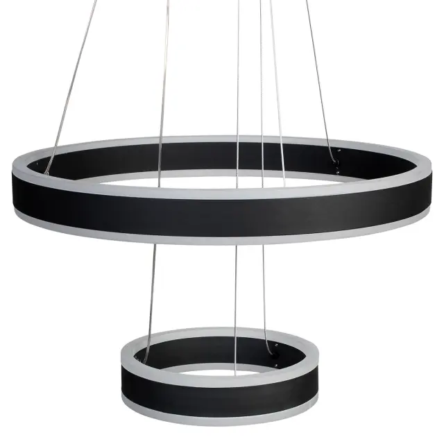 Φωτιστικό κρεμαστό Φ40-Φ20 εκ. LED 88W 4000K μαύρο - GLOBOBOX C933/42BK 2