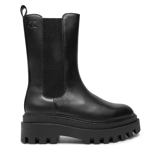 Γυναικεία Δερμάτινα Μποτάκια Calvin Klein Chelsea Boot YW0YW01542 0GJ Μαύρα Μαύρο - 38
