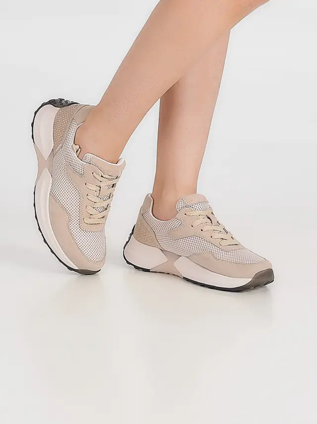 Gabor Sneakers Γυναικείο ύφασμα/δέρμα Nubuck Μπεζ GAB/86999 33-OAK 2