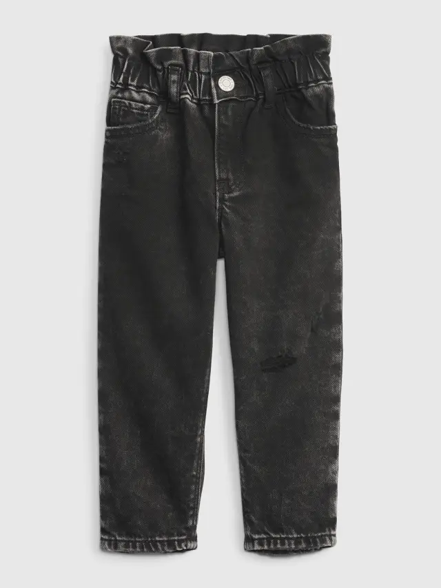 Μαύρο Νηπιακό Just Like Mom Jean Παντελόνι με Washwell BLACK DENIM DESTROY - 3YRS