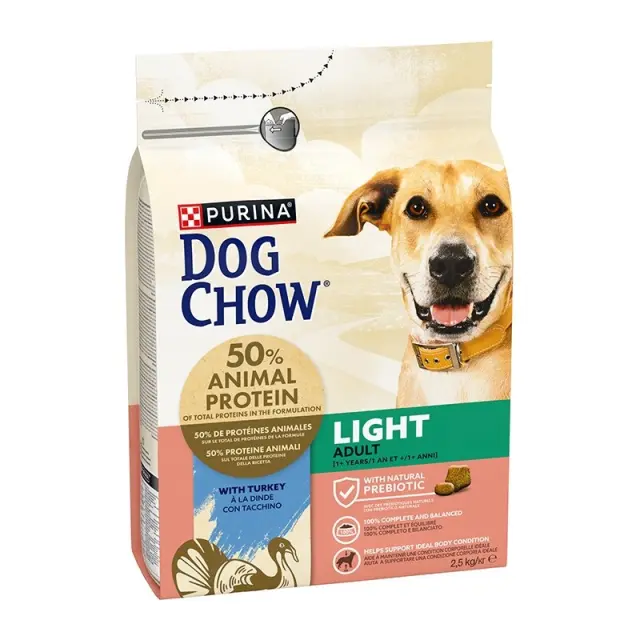 Dog Chow Light Γαλοπούλα 2,5kg
