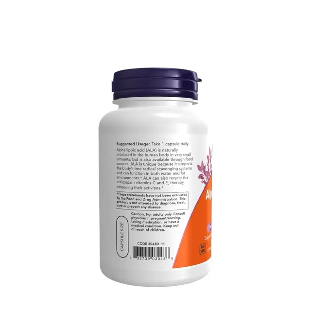 Now Foods Alpha Lipoic Acid 250 mg 120 Veg Capsules 3