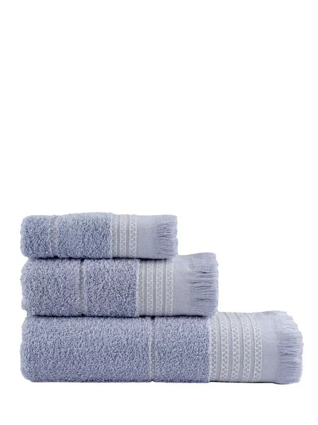 Σετ Πετσέτες Plush - Blue Σετ (1 x 30x50 + 1 x 50x90 + 1 x 70x140) Μπλε