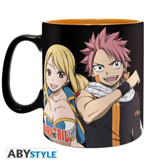FAIRY TAIL - Mug - 460 ml - Lucy, Natsu + Emblem 2
