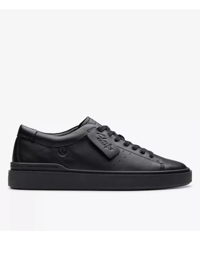 Clarks ανδρικό δερμάτινο sneaker μοκασίνι ανατομικό σε μαύρο χρώμα Craft Swift 26177465 black/black - 42