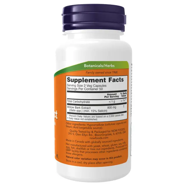 Now Foods Willow Bark Extract 400 mg 2