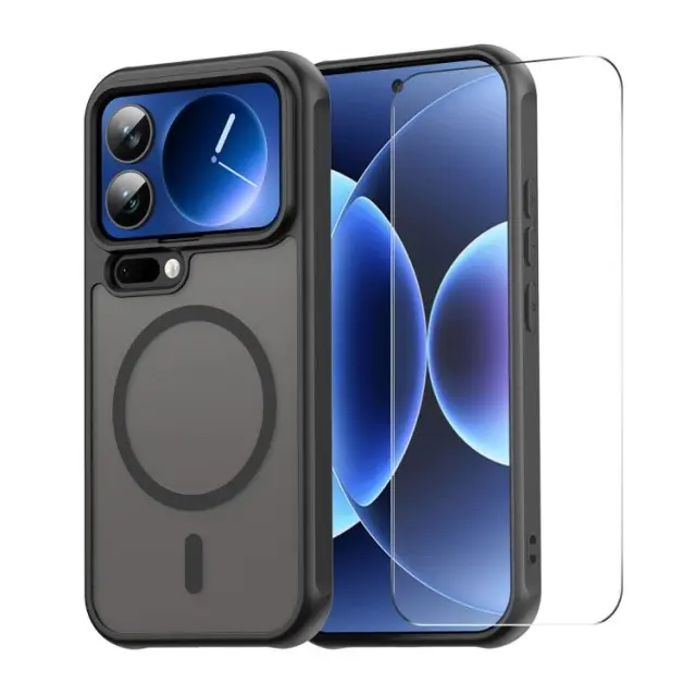 2in1 Hybrid MagSafe Θήκη και Tempered Glass για Xiaomi 17 Pro Max-Black OEM