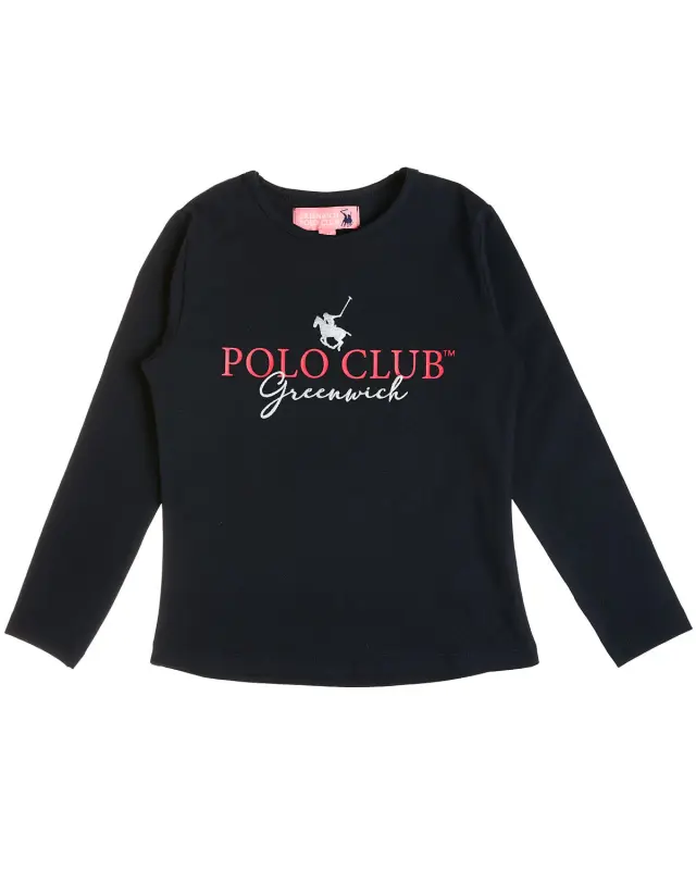 Μπλούζα Greenwich Polo Club με ανάγλυφα glitter στοιχεία
