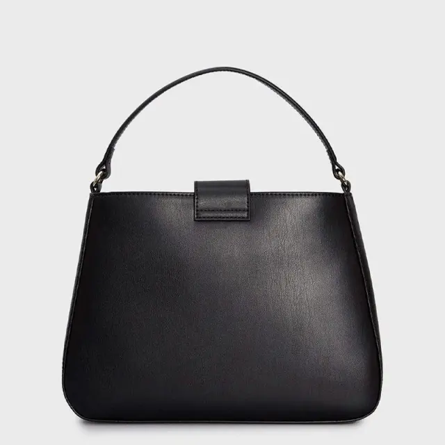 Tommy Hilfiger - Γυναικεία Τσάντα Ώμου/Χειρός Th Luxe Satchel AW0AW15606-BDS Μαύρο 2