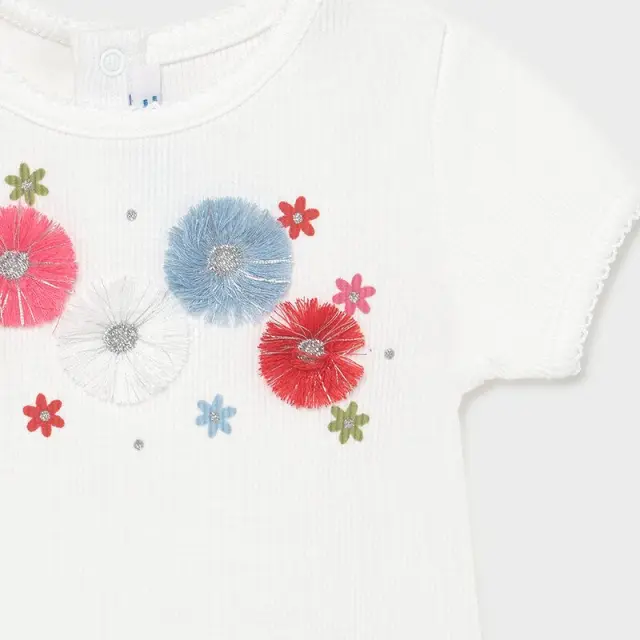 Baby 6 μηνών έως 4 ετών Μπλούζα κοντομάνικη κανάλε λευκό - 12M 2