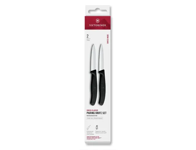 Σετ Μαχαίρια Γενικής Χρήσης Victorinox Swiss Classic με μήκος λεπίδας 8cm - Black - 2 τεμάχια6.7693.2 2