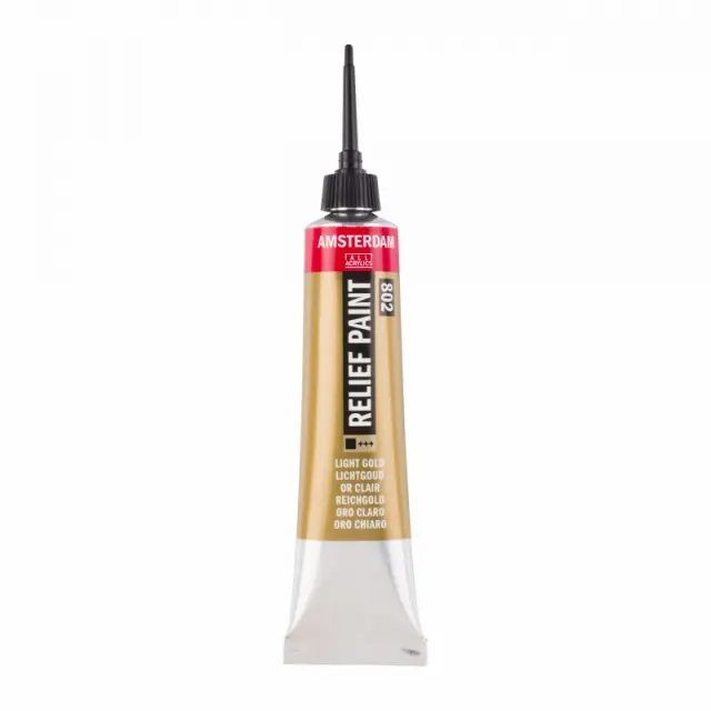 Talens Amsterdam Περίγραμμα, 802 Light Gold - 20ml 2