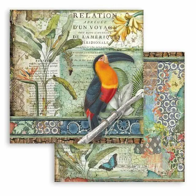 Χαρτί Scrapbooking Stamperia Διπλής Όψης - Amazonia Toucan - 31x30cm