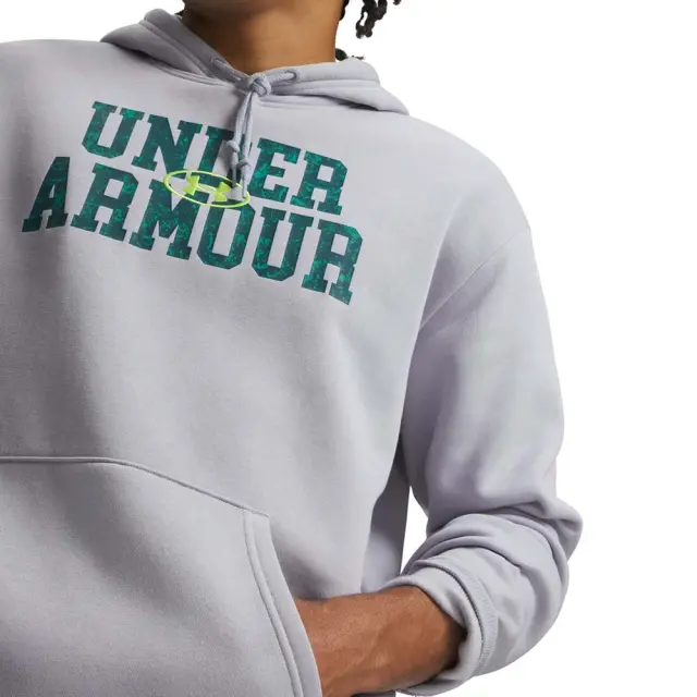 Under Armour Men's Rival Fleece Camo Fill Hoodie Γκρι 6017022-011 (Under Armour) 3