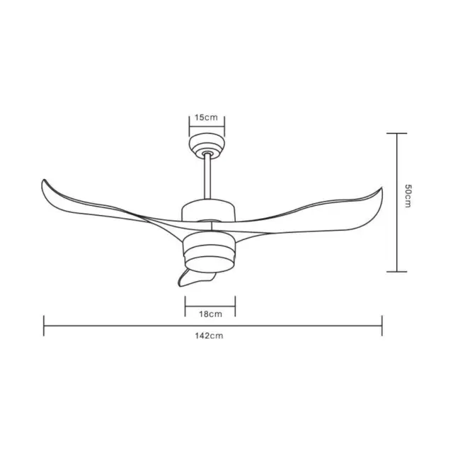 ΑΝΕΜΙΣΤΗΡΑΣ ΟΡΟΦΗΣ PRCF-80437 56'' 140CM 1 ΦΩΣ ΚΑΦΕ/ΜΑΥΡΟ PRIMO 2