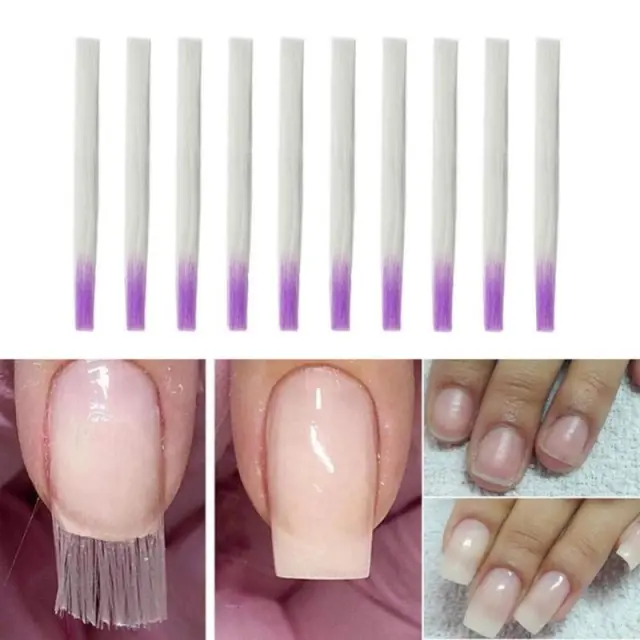 Ίνες fiberglass για τεχνητά νύχια gel ή ακρυλικού 10 τεμάχια