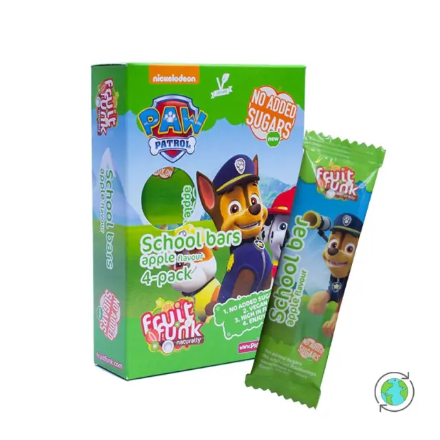 Παιδική Πολυσυσκευασία Paw Patrol School Bars με γεύση Μήλο - FruitFunk - 4x20γρ 8719189354478