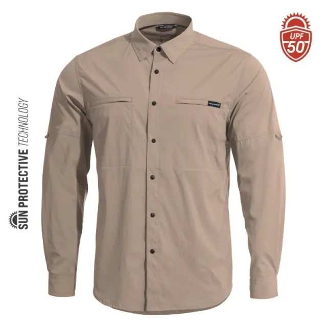 PENTAGON WAYNE SUNPROOF SHIRT-Ανδρικό πουκάμισο με προστασία από τον ήλιο - 04-Μπεζ-Khaki