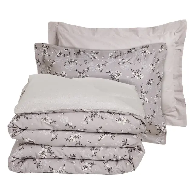 Σετ Σεντόνια 240x260 Υπέρδιπλα Happy Das Home 9684 Taupe-Grey 100% βαμβακερόΧωρίς Λάστιχο 3