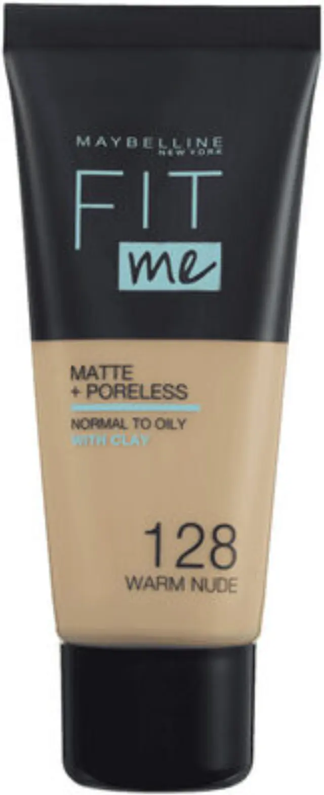 Maybelline Fit Me Matte Poreless Make Up No128 Warm Nude,Υγρό Μatte Make up για Λιπαρό Δέρμα 30ml