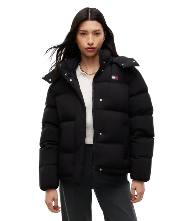 Tommy Hilfiger - Γυναικείο Μπουφάν Πουπουλένιο Alaska Relaxed Fit DW0DW18610-BDS Μαύρο 2