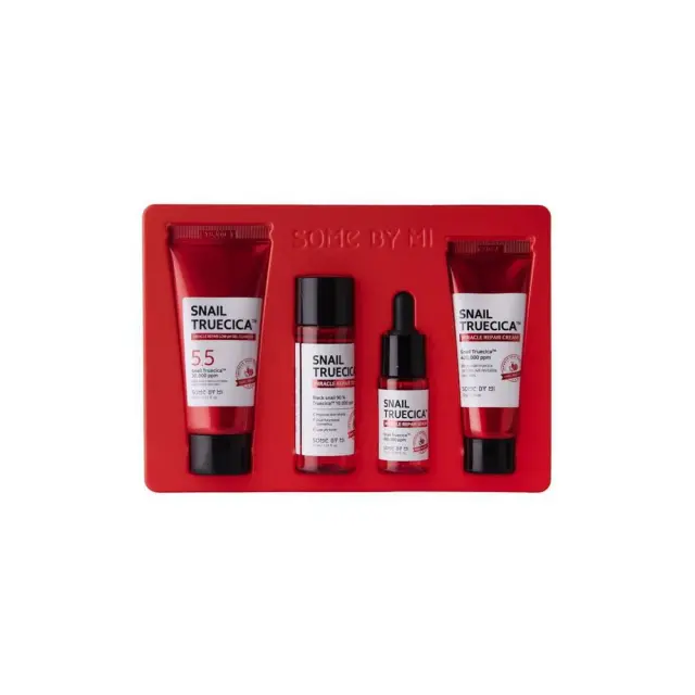 Some By Mi Snail Truecica Miracle Repair Starter Kit, Σετ Περιποίησης Προσώπου με Snail Truecica Low pH Gel Cleanser Τζελ Καθαρισμού, 30ml, Toner Ενυδατικό Τόνερ, 30ml, Serum Αναπλαστικός Ορός Προσώπου, 10ml & Cream Ενυδατική Κρέμα, 20g