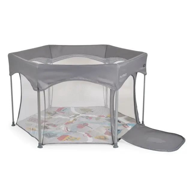 Cangaroo Playbox Εξαγωνικό Πάρκο Μωρού Grey 3